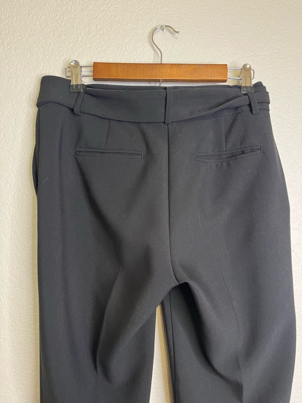 Ann Taylor High-Rise Black Tie-Waist Cropped Pants Women's Size 6 - Picture 7 of 11
